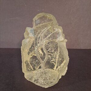 Vintage Lucite Acrylic Art Sculpture Tree Paperweight Signed Craig 76